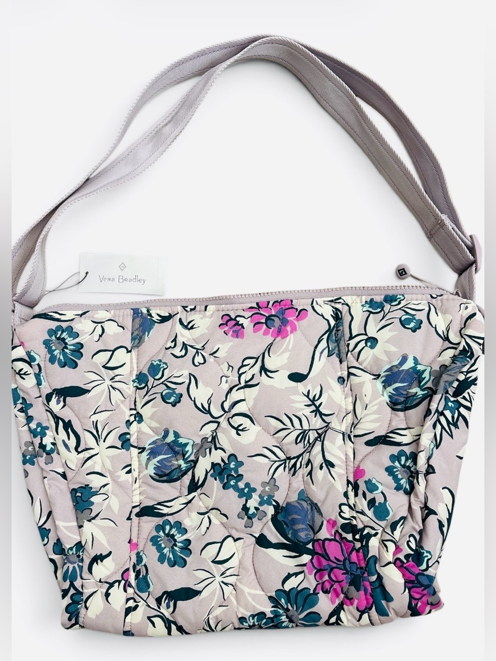 Vera Bradley FRESH CUT FLORAL LAVENDER Featherweight Crossbody bag NWT